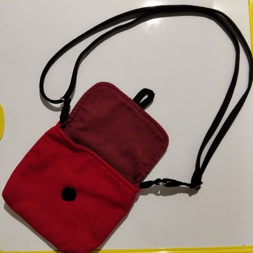 Red Shoulder Bag used, 17x17 cm