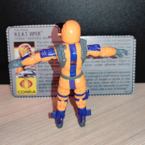 G.I.JOE Heat-Viper (v1) 1989 action figure used, complete with accessories