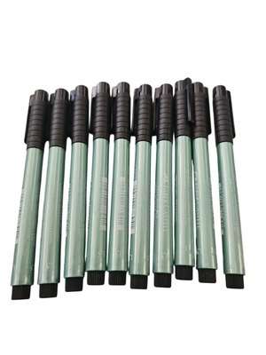 Faber Castell μαρκαδοράκια καινούργια, πακέτο 10 πράσινα μεταλλικά