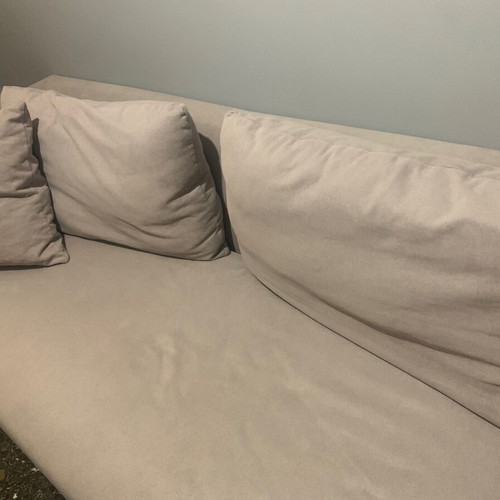 Sato three-seater sofa like new, stone color, pet friendly fabric