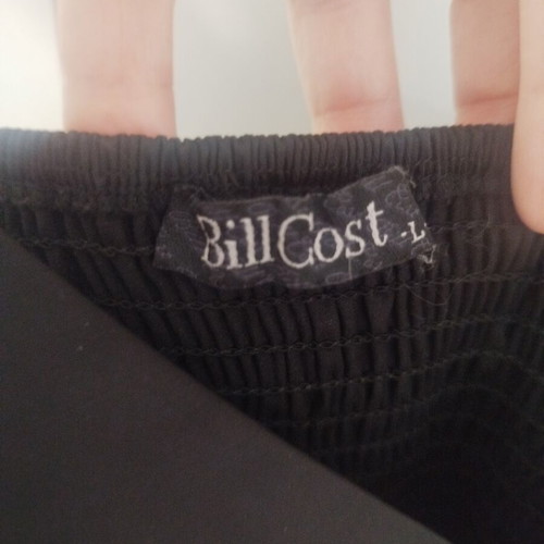 Bill Cost evening dress large, like new, black bust and coral ruffles