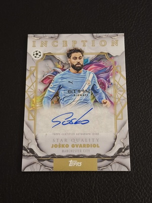 2025-26 Topps Inception UEFA Joško Gvardiol Star Quality Autograph Manchester City