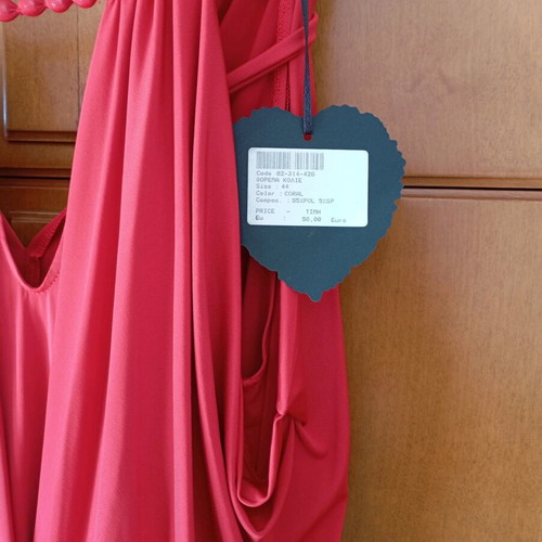Access red dress-necklace new XXL