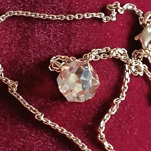 Swarovski necklace and bracelet set like new, gold color
