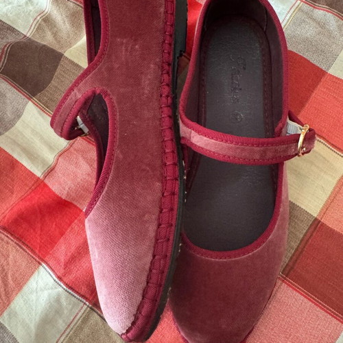 Flabelus Theresa Mary Jane ballet flats like new, cotton velvet, size 37.5