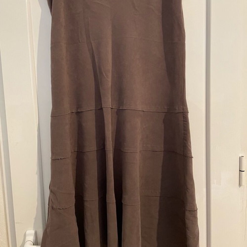 Atmosphere vintage faux suede flared midi skirt used UK 16 EU 44