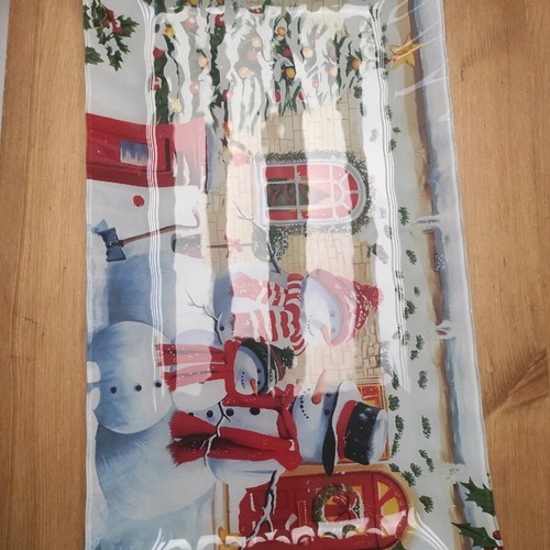 Glass Christmas platter new