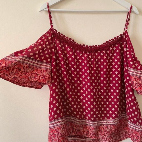 Sfera woman t shirt used, size L, red