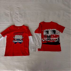 2 μπλουζάκια Carter's για αγόρι 4-5 ετών/104-110 εκ.