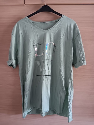 Freestyle women's short-sleeve blouse used, green, sizes L-XL