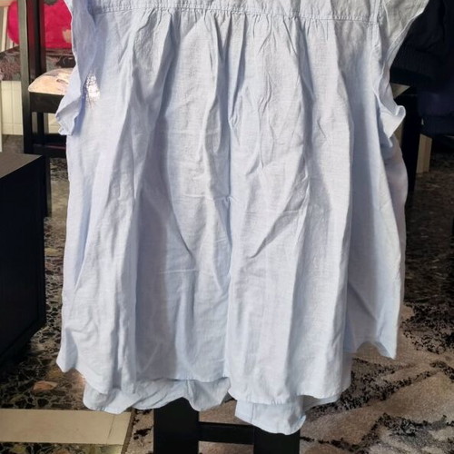 H&M women's shirt turquoise linen and cotton like new
