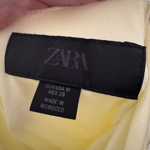 Zara dress M, soft yellow, halter neck with back zipper