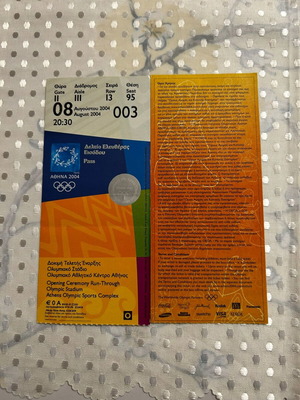 Olympic Games 2004 Ticket new
