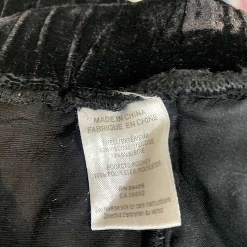 Theory women's velvet pants, black, size S