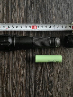Led flashlight with focus beam capability used (zoom)