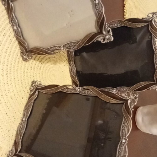 Inart metal photo frames, set of three