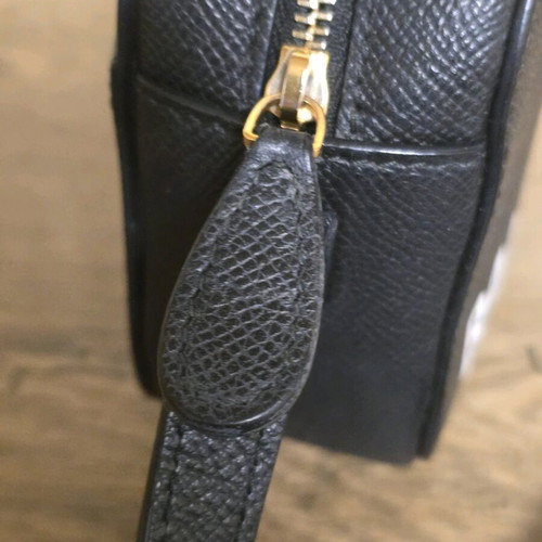 Balenciaga Black Leather XS Ville Camera Bag like new
