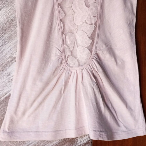 Admiral sleeveless vintage top with lace back, like new, pink