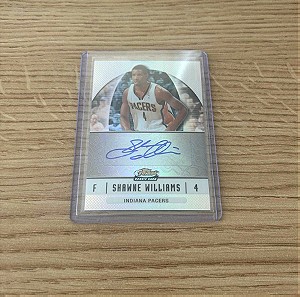 Κάρτα Shane Williams Indiana Pacers Topps με υπογραφη