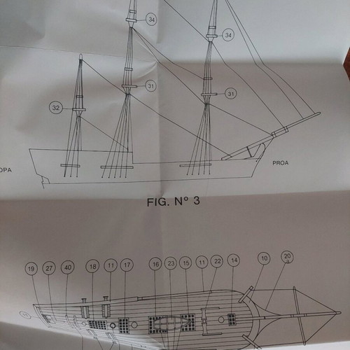 Bounty sailboat model new, wooden with instructions