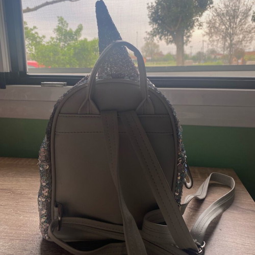 Children's backpack with silver sequins like new
