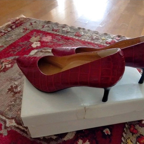 Vale Verde leather pumps new, burgundy orthopedic size 41