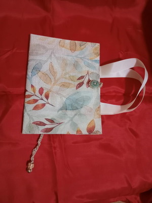 Book cover new with button, handles and bookmark