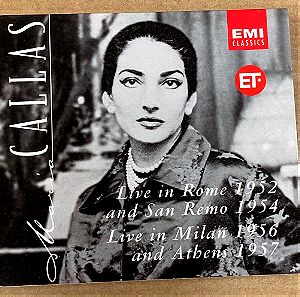 Maria Callas Live in Rome 1952, San Remo 1954, Milan 1956 & Athens CD Σε καλή κατάσταση Τιμή 8 Ευρώ
