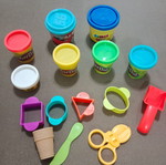 Play-Doh modeling clay set used with tools