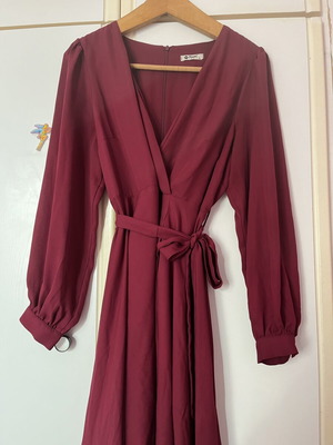 Burgundy short dress XL new by Open
