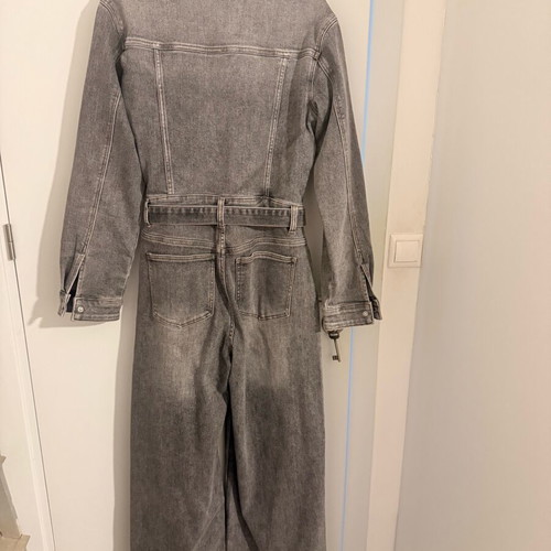 Denim jumpsuit like new, grey stonewashed, size M