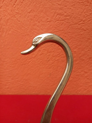 Brass swan sculpture used with threading