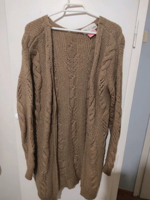 Bershka knitted cardigan like new, brown, size M