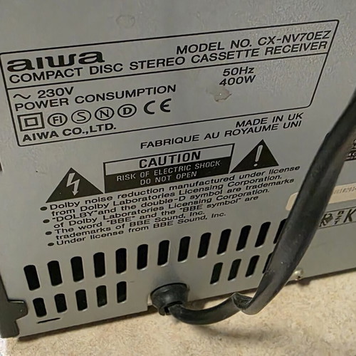 Aiwa NSX-V70 vintage hi-fi system used, partial functionality