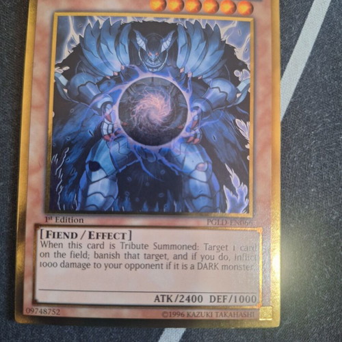 Caius the Shadow Monarch Yu-Gi-Oh! card like new, 1st Edition PGLD-EN066