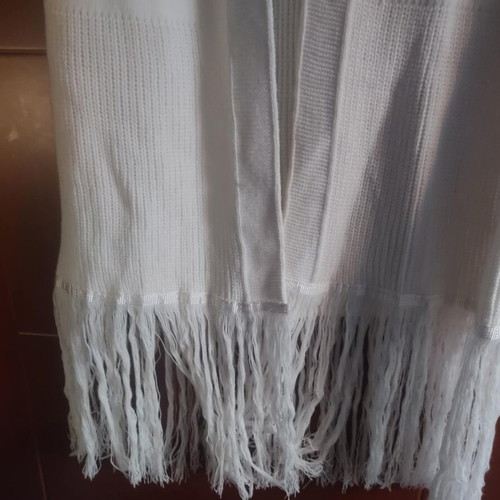 Long cardigan with fringes new, ecru