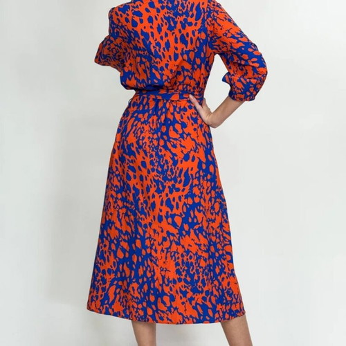 Dress like new, size L, blue and orange
