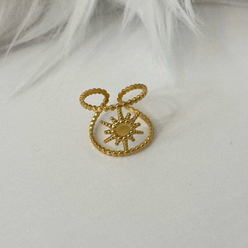 Sun ring adjustable, new, gold color
