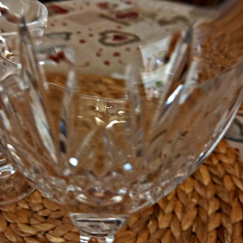 Set of 12 Italian crystal champagne glasses used