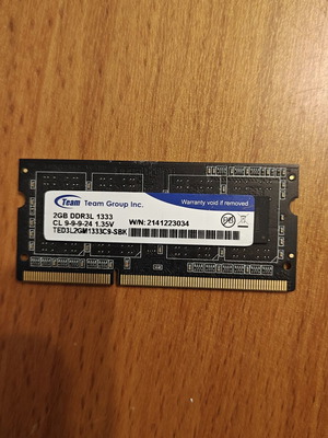 Team Group 2GB DDR3L 1333MHz SO-DIMM μνήμη RAM laptop μεταχειρισμένη