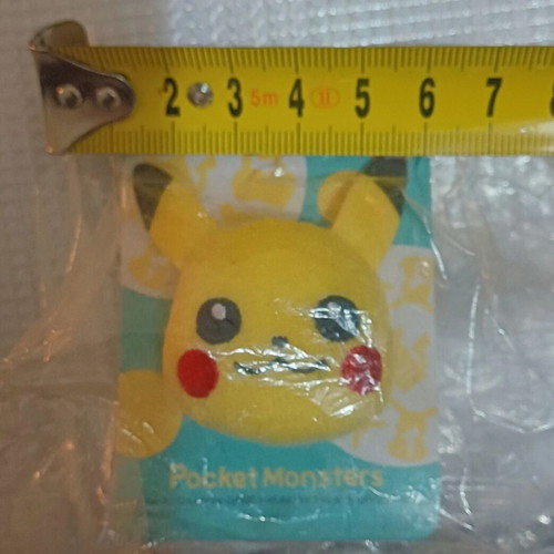 Pikachu Plush Face Badge new, Japanese import