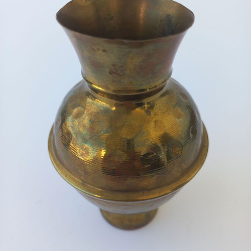 Copper - brass vase used, handmade