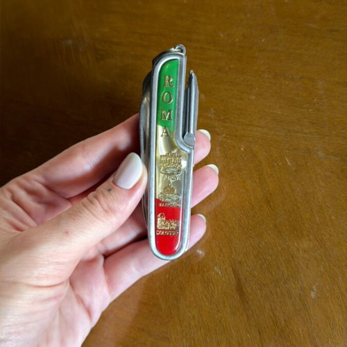 Swiss collector's Roma pocket knife with Italian flag handles