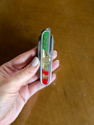 Swiss collector's Roma pocket knife with Italian flag handles