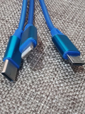 Mobile charging cable new, USB to type c, iPhone, micro usb