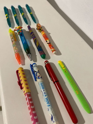 Vintage στυλό και πένες μεταχειρισμένα, πακέτο 11 τεμαχίων με κασετίνα