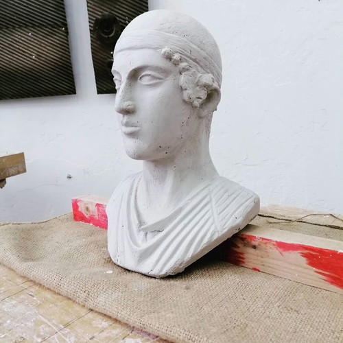 Hiniochos handmade plaster bust