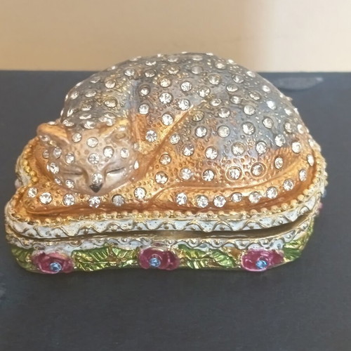 Decorative Jewelry Boxes Collection of 18 with Enamel and Strass, New