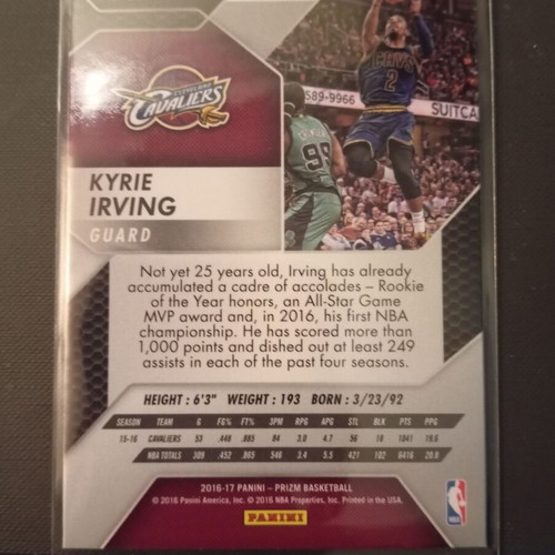Panini Prizm Basketball 2016-17 Kyrie Irving #32 card new