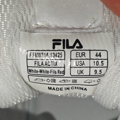 Fila Actix sneakers size 44 new, white and red